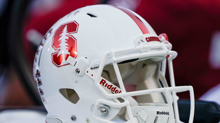 Oct 27, 2018; Stanford, CA, USA; General view of the Stanford Cardinal helmet during the first quarter against the Washington State Cougars at Stanford Stadium. Mandatory Credit: Stan Szeto-USA TODAY Sports