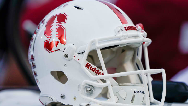 Oct 27, 2018; Stanford, CA, USA; General view of the Stanford Cardinal helmet during the first quarter against the Washington State Cougars at Stanford Stadium. Mandatory Credit: Stan Szeto-USA TODAY Sports