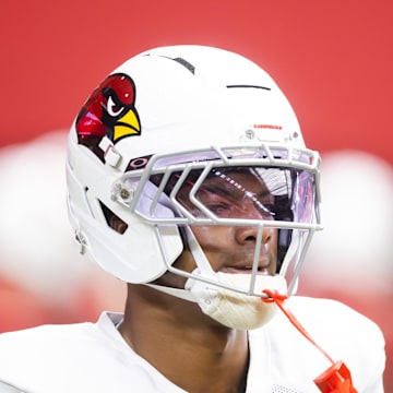 Jul 29, 2025; Glendale, AZ, USA; Arizona Cardinals cornerback Will Johnson (0) during training camp at State Farm Stadium. Mandatory Credit: Mark J. Rebilas-Imagn Images