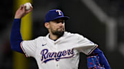 Nathan Eovaldi and the Rangers are home favorites against the Guardians on Friday night.