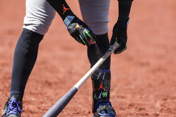 Aaron Judge's Jordan Brand equipment.