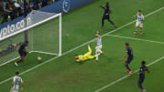 Lionel Messi scrambled in Argentina's third goal