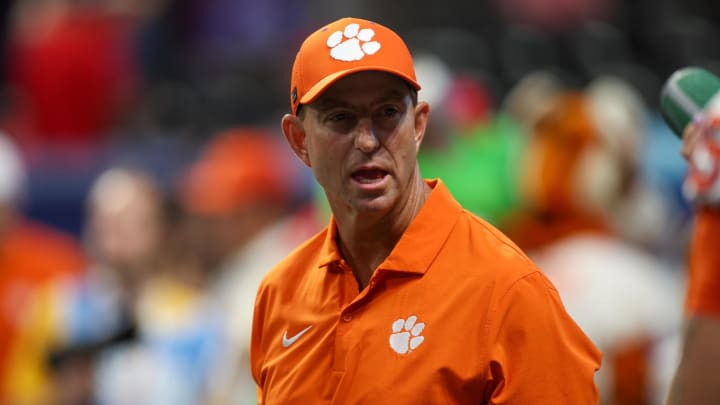 Clemson Tigers football coach Dabo Swinney reacts to critics after his team's 34-3 loss to Georgia in Saturday's football opener.