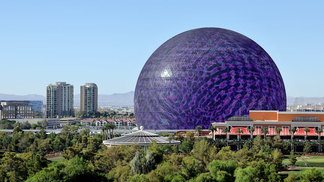 Sphere Lights Up Las Vegas Skyline