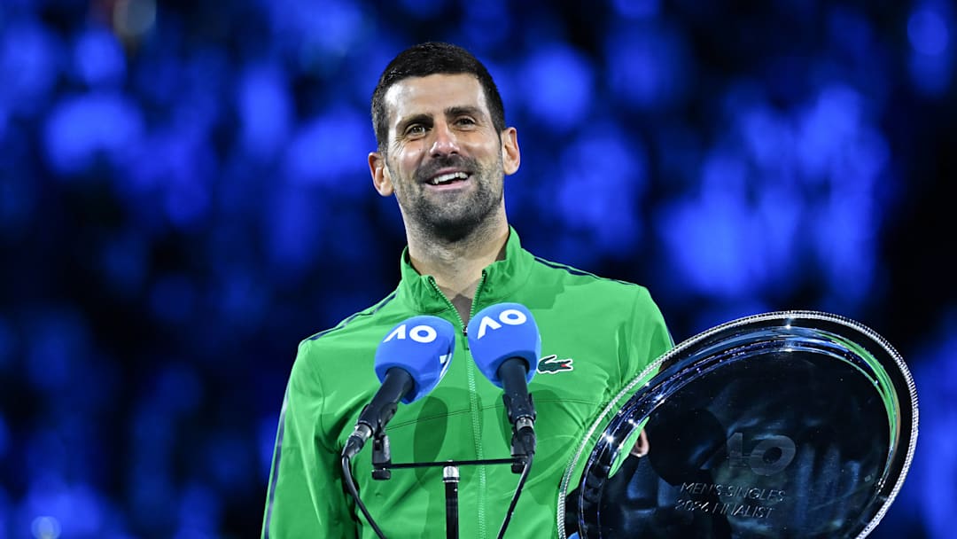 Novak Djokovic at the 2026 Australian Open.