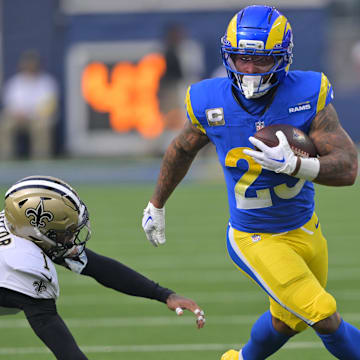 Kyren Williams and the Rams face off against the 49ers on Sunday afternoon.