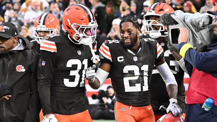Browns cornerback Denzel Ward stifled the Steelers on three straight game-tying touchdown attempts. Browns cornerback Denzel Ward stifled the Steelers on three straight game-tying touchdown attempts.