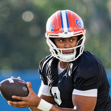 Florida Gators quarterback DJ Lagway nursed multiple injuries during spring camp.