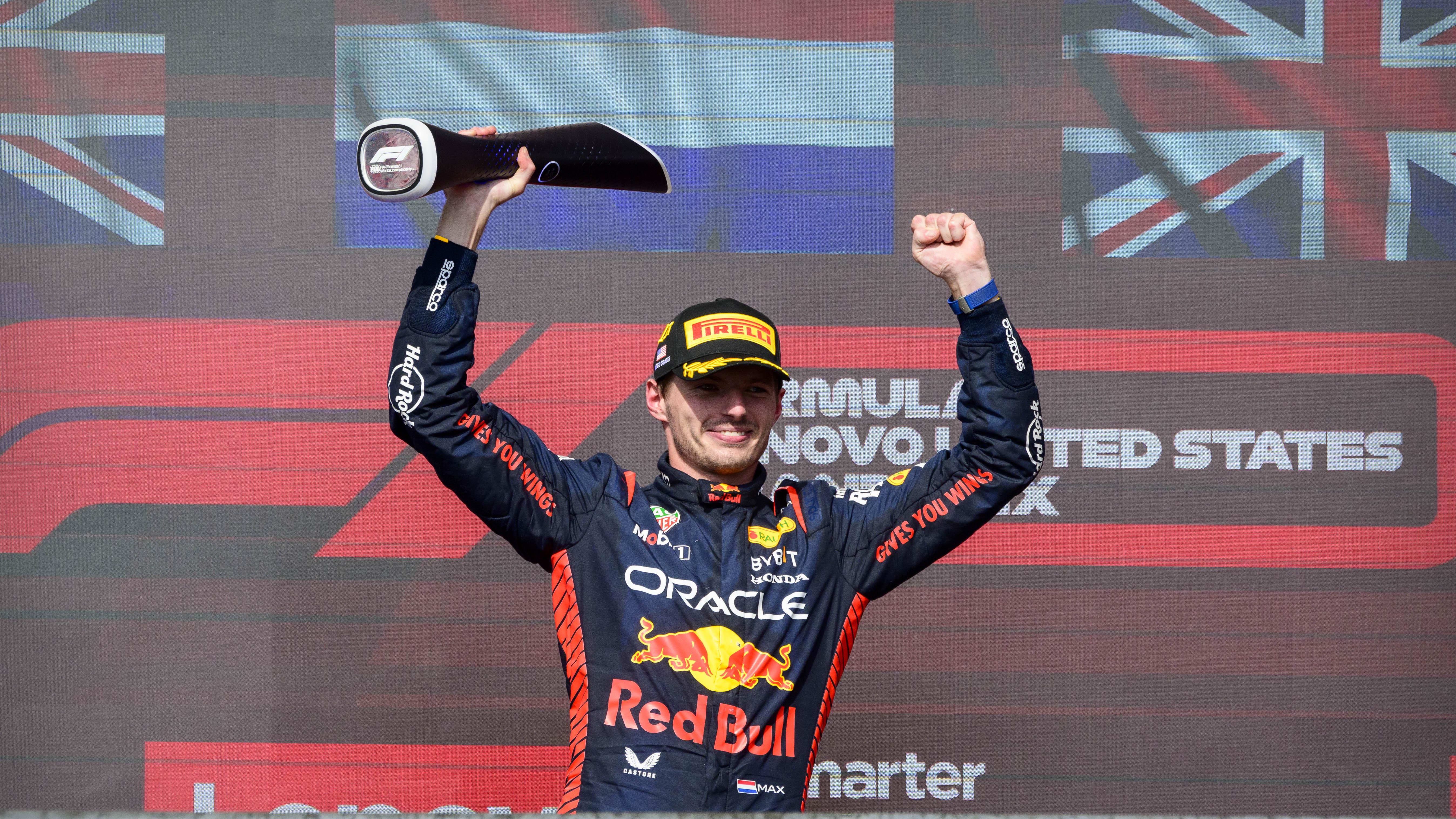 Oct 22, 2023; Austin, Texas, USA; Red Bull Racing Honda driver Max Verstappen (1) of Team