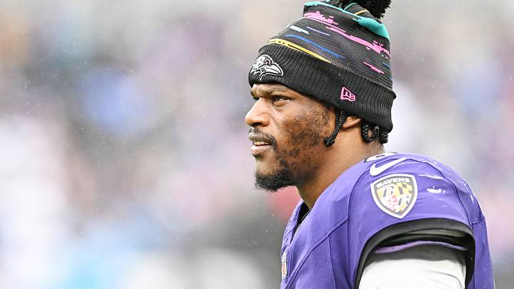 Baltimore Ravens quarterback Lamar Jackson.  Mandatory Credit: Tommy Gilligan-Imagn Images