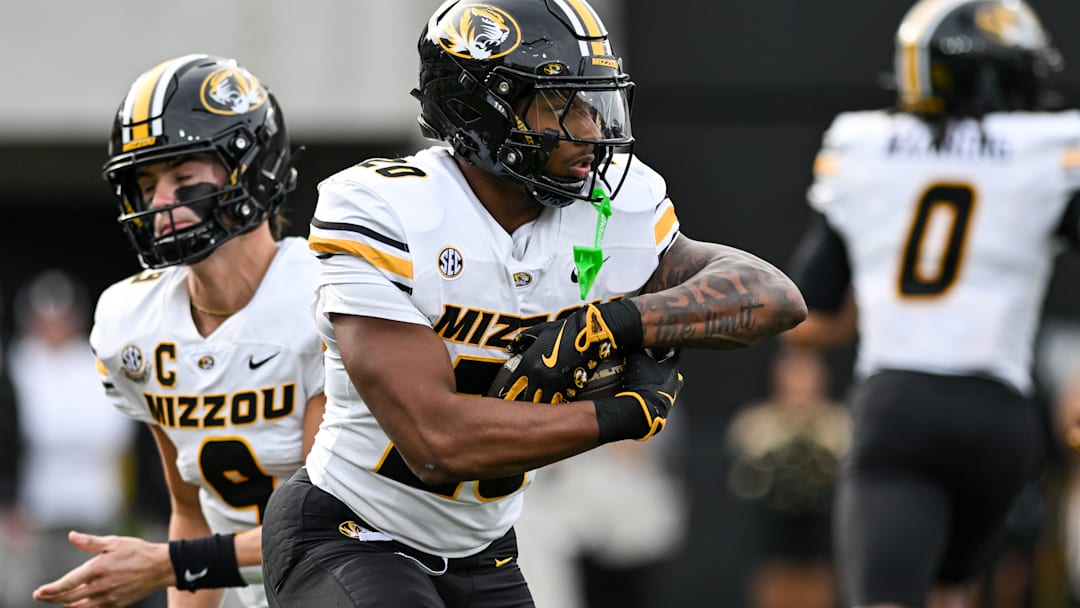 Missouri Tigers running back Jamal Roberts (20) takes a handoff, in a game against the Vanderbilt Commodores this season. Missouri Tigers running back Jamal Roberts (20) takes a handoff, in a game against the Vanderbilt Commodores this season.