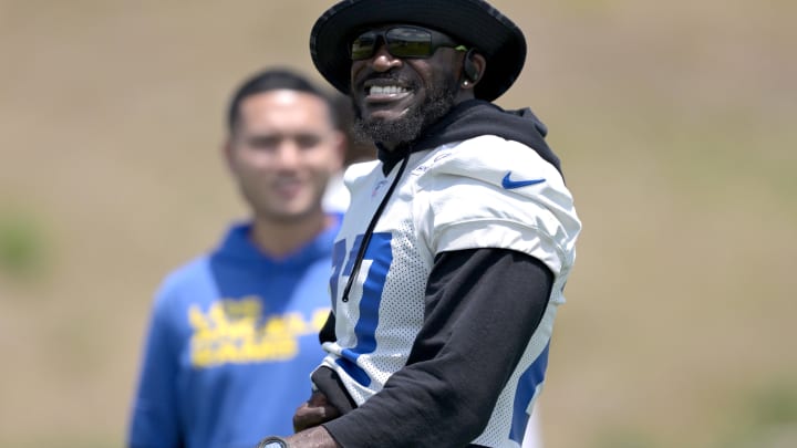 May 28, 2024; Thousand Oaks, CA, USA; Los Angeles Rams cornerback Tre'Davious White (27) works out during OTAs at the team training facility at California Lutheran University. Mandatory Credit: Jayne Kamin-Oncea-USA TODAY Sports