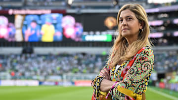 Presidente do Palmeiras, Leila Pereira participou do evento