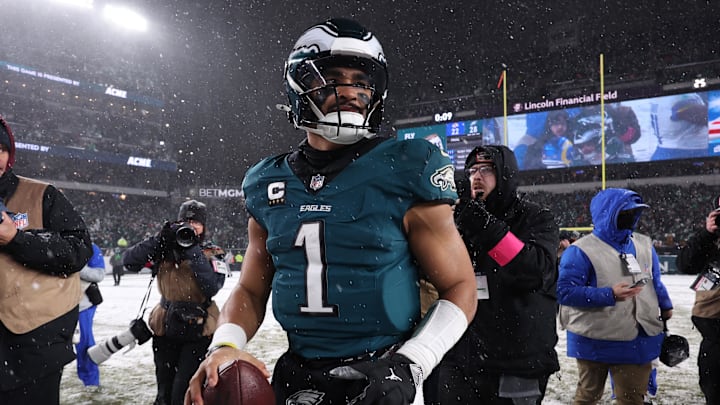 Philadelphia Eagles quarterback Jalen Hurts and company are favored in the NFC title game.