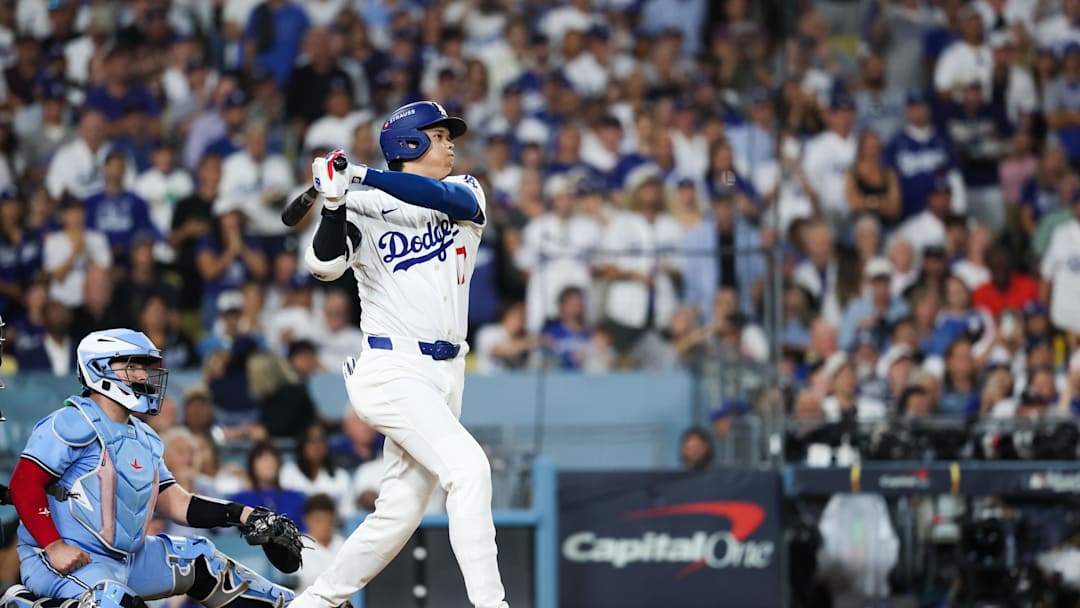 Oct 29, 2025; Los Angeles, California, USA; Los Angeles Dodgers two-way player Shohei Ohtani (17) 