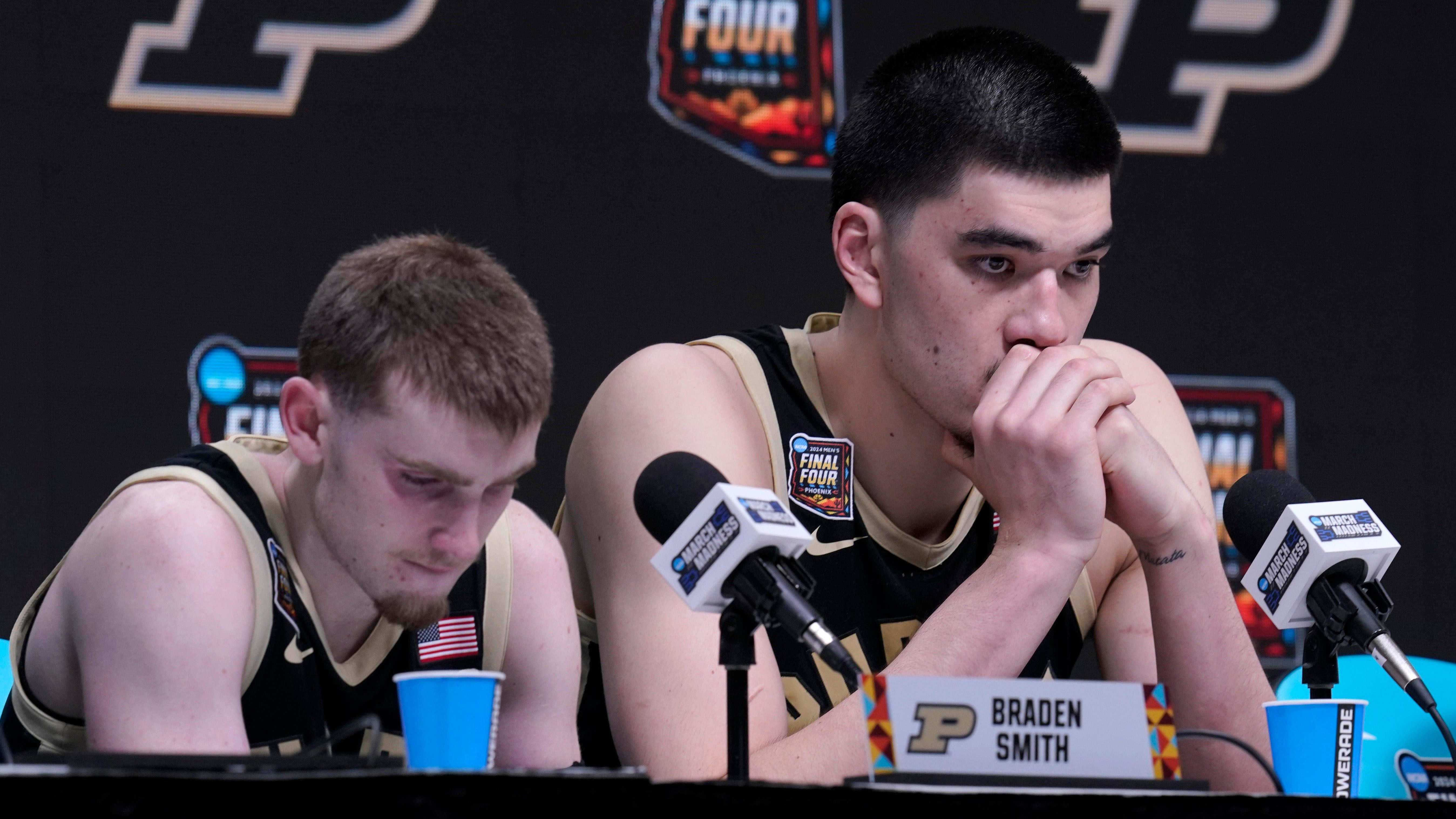 What Braden Smith, Zach Edey said after Purdue's loss to UConn