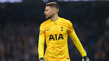 Guglielmo Vicario during his last game for Spurs 