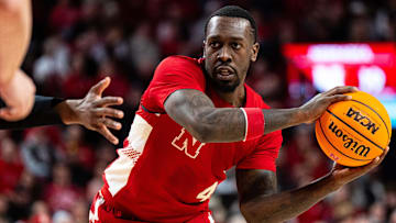 Nebraska's Juwan Gary looks to pass during the Huskers' Feb. 13th game against Maryland.