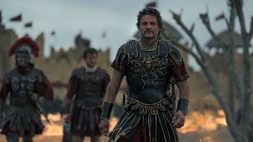 Pedro Pascal plays Marcus Acacius in Gladiator II from Paramount Pictures. © 2024 Paramount Pictures.