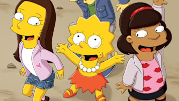 THE SIMPSONS: While Bart and Homer accompany Krusty to accept his Nobel Peace Prize, Marge surprises Lisa with a week-long retreat at performing arts camp where she is greeted by fellow musically inclined campers (guest voices Lea Michele, Cory Monteith and Amber Riley of GLEE, pictured) who inspire her to embrace her creative side in the “  Elementary School Musical” season premiere episode of THE SIMPSONS airing Sunday, Sept. 26 (8:00-8:30 PM ET/PT) on FOX. THE SIMPSONS © an