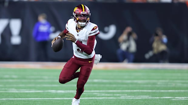 Washington Commanders quarterback Jayden Daniels