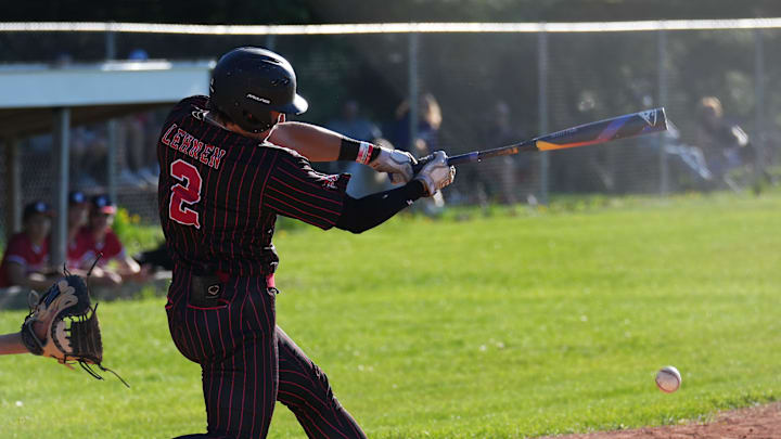 Sussex Hamilton's Luke Lehnen (2) chops a grounder to third during the game at home against Brookfield East, Tuesday, May 13, 2025. Sussex Hamilton won the game, 5-0. The Chargers currently sit at No. 3 in High School on SI's Top 25 Rankings. Sussex Hamilton's Luke Lehnen (2) chops a grounder to third during the game at home against Brookfield East, Tuesday, May 13, 2025. Sussex Hamilton won the game, 5-0. The Chargers currently sit at No. 3 in High School on SI's Top 25 Rankings.