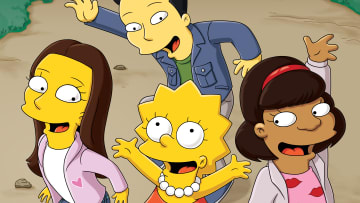 THE SIMPSONS: While Bart and Homer accompany Krusty to accept his Nobel Peace Prize, Marge surprises Lisa with a week-long retreat at performing arts camp where she is greeted by fellow musically inclined campers (guest voices Lea Michele, Cory Monteith and Amber Riley of GLEE, pictured) who inspire her to embrace her creative side in the “Elementary School Musical” season premiere episode of THE SIMPSONS airing Sunday, Sept. 26 (8:00-8:30 PM ET/PT) on FOX. THE SIMPSONS © and