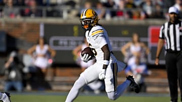 Nov 30, 2024; Dallas, Texas, USA; California Golden Bears wide receiver Jonathan Brady (6) in action during the game between the SMU Mustangs and the California Golden Bears at Gerald J. Ford Stadium. Mandatory Credit: Jerome Miron-Imagn Images