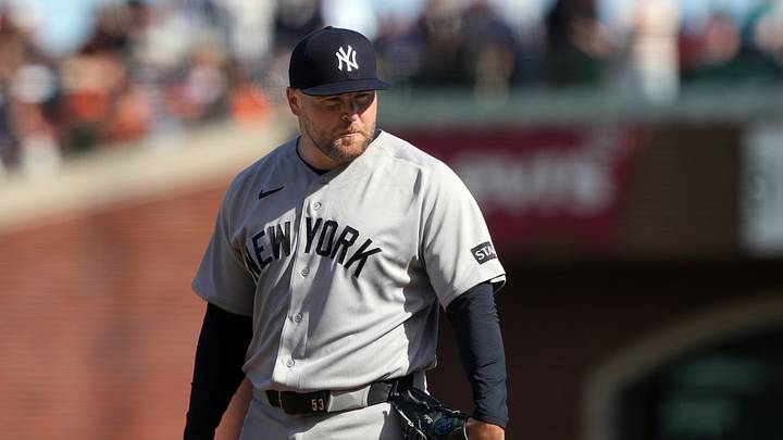 San Francisco, California, USA; New York Yankees pitcher David Bednar (53) during the ninth inning against the San Francisco Giants at Oracle Park. Mandatory Credit: Darren Yamashita-Imagn Images