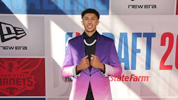 Jun 25, 2025; Brooklyn, NY, USA; Nique Clifford arrives before the first round of the 2025 NBA Draft at Barclays Center. Mandatory Credit: Brad Penner-Imagn Images
