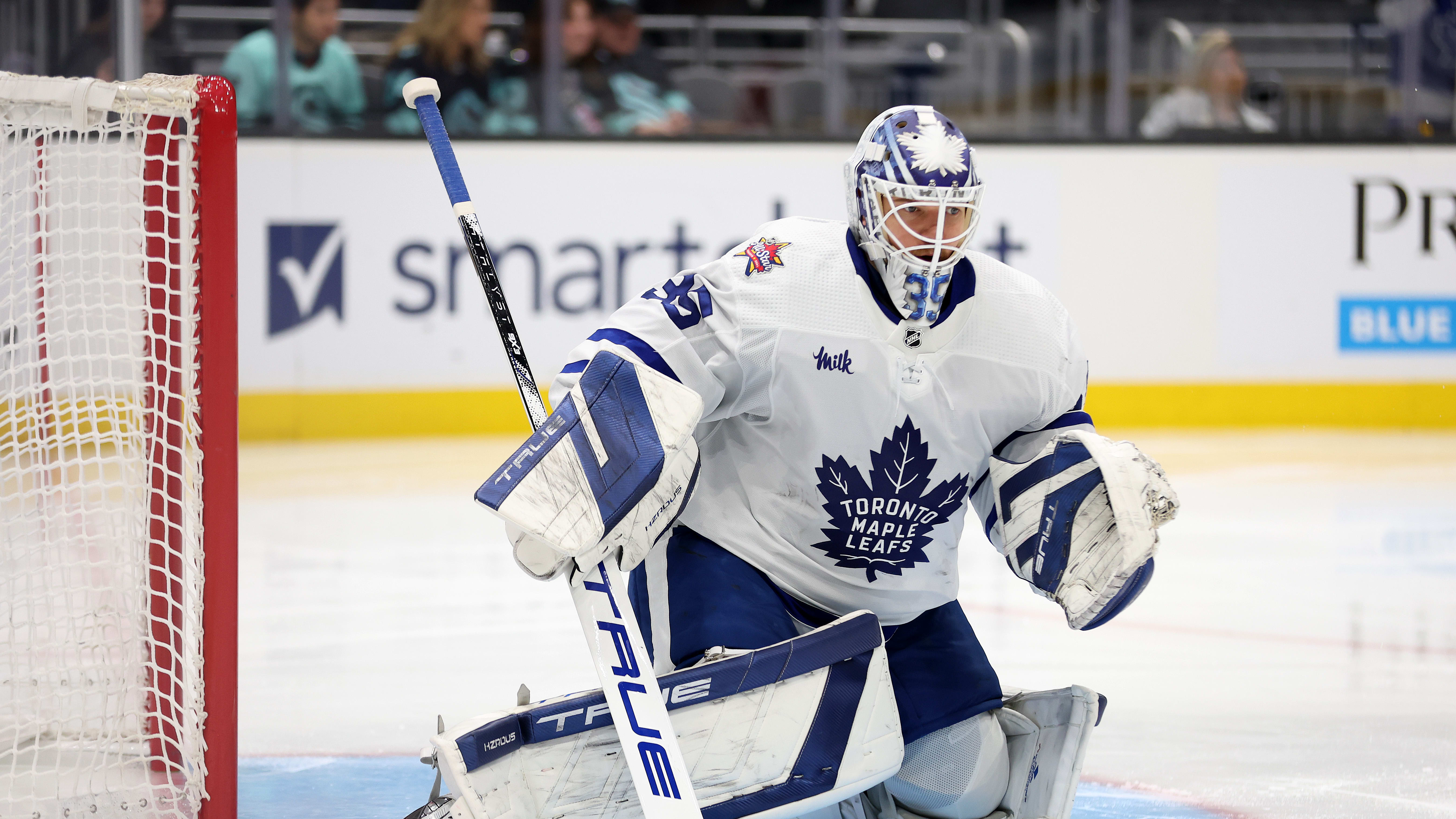 伊利亞·薩姆索諾夫 (Ilya Samsonov) 和謝爾頓·基夫 (Sheldon Keefe) 為楓葉隊贏得西雅圖贏得時間