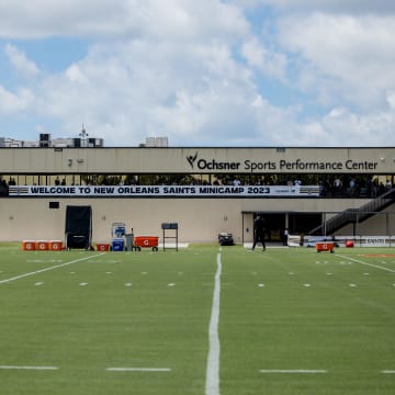 Jun 13, 2023; New Orleans, LA, USA;  General view of the practice fields for the New Orleans Saints during minicamp at the Ochsner Sports Performance Center. Mandatory Credit: Stephen Lew-USA TODAY Sports
