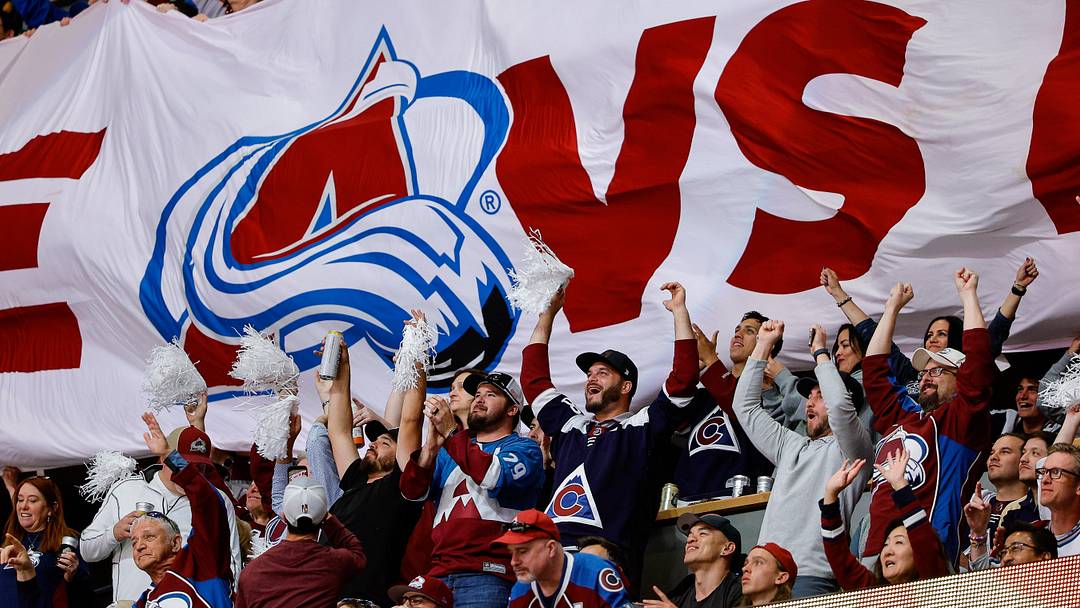 Colorado Avalanche fans in the third period against the Minnesota Wild in game five of the second round of the 2026 Stanley Cup Playoffs