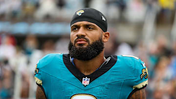 Jacksonville Jaguars wide receiver Gabe Davis (0)