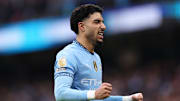 Omar Marmoush has arrived in Manchester