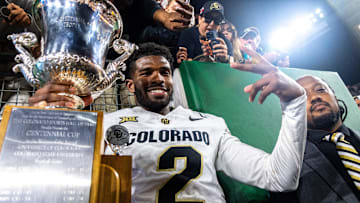 Sanders threw four touchdowns in Colorado's 28-9 win over rival Colorado State