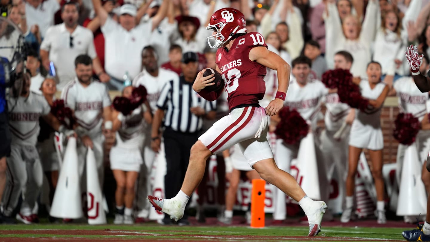 Oklahoma Elevates Into Contender Tier Behind QB John Mateer