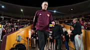 ASU Sun Devils head coach Bobby Hurley walks onto the court before their game against the Georgia State Panthers at Desert Financial Arena on Nov. 17, 2025.