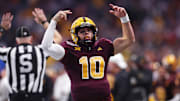 Arizona State quarterback Sam Leavitt enters the 2025 season as a Heisman Trophy candidate.