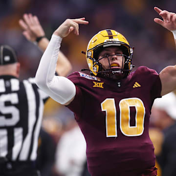 Arizona State quarterback Sam Leavitt enters the 2025 season as a Heisman Trophy candidate.