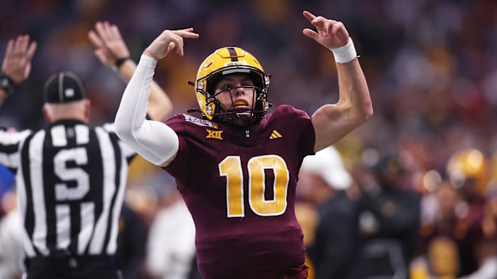 Arizona State quarterback Sam Leavitt enters the 2025 season as a Heisman Trophy candidate. Arizona State quarterback Sam Leavitt enters the 2025 season as a Heisman Trophy candidate.
