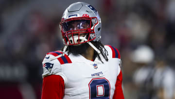 Dec 12, 2022; Glendale, Arizona, USA; New England Patriots linebacker Matthew Judon (9) against the Arizona Cardinals at State Farm Stadium. Mandatory Credit: Mark J. Rebilas-USA TODAY Sports