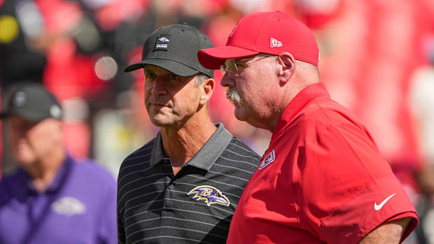 Baltimore Ravens head coach John Harbaugh