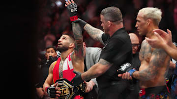 Jun 28, 2025; Las Vegas, Nevada, USA; Ilia Topuria.