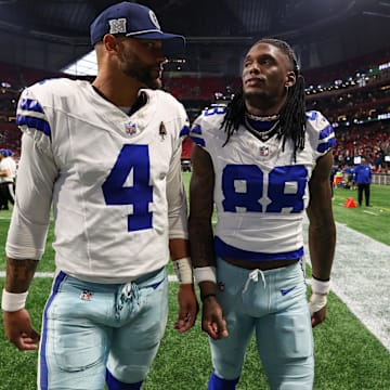 Dallas Cowboys quarterback Dak Prescott and wide receiver CeeDee Lamb
