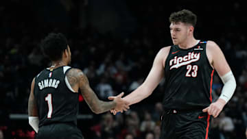 Anfernee Simons and Donovan Clingan, Portland Trail Blazers