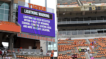 Fans exit the stadium Saturday, Sept. 6, 2025 ahead of the NCAA football game between the Clemson Tigers and the Troy Trojans at Memorial Stadium in Clemson, South Carolina.