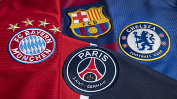 The Club Badges of the Four Champions League Semi Finalists