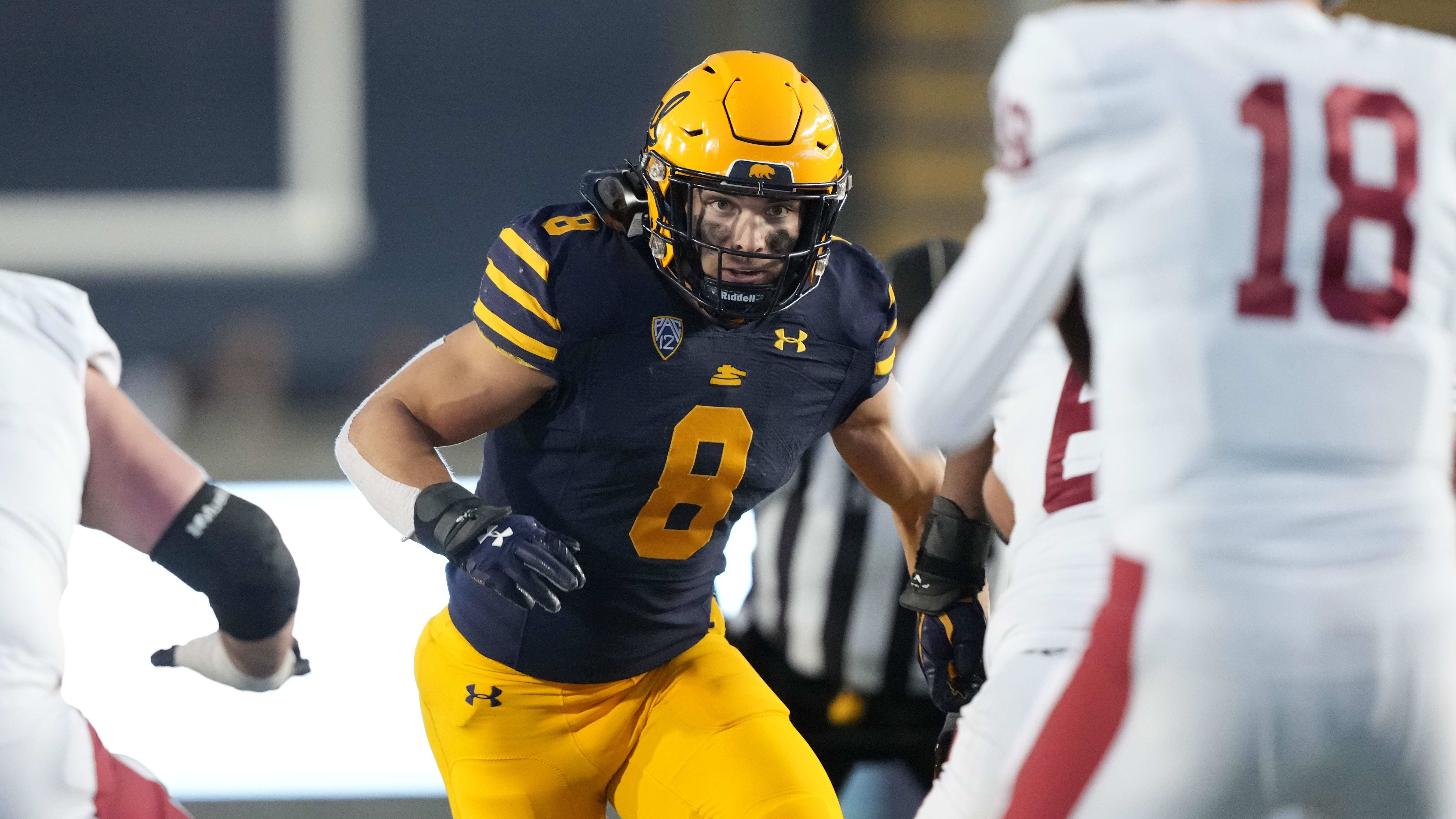 California Golden Bears linebacker Jackson Sirmon (8).