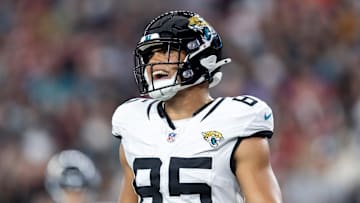 Jacksonville Jaguars tight end Brenton Strange (85) against the Arizona Cardinals at State Farm Stadium.